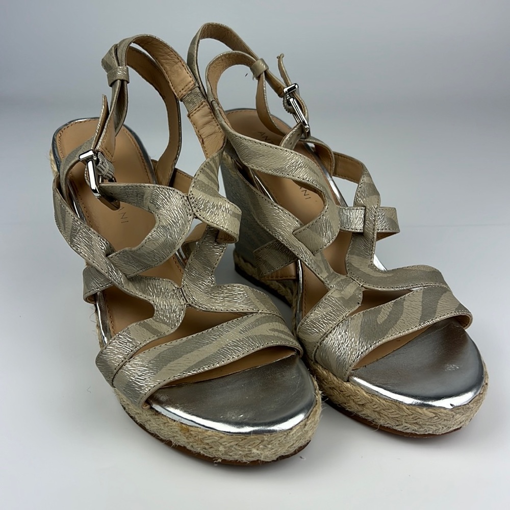 Antonio Melani Zebra Print Wedge Sz: 8.5